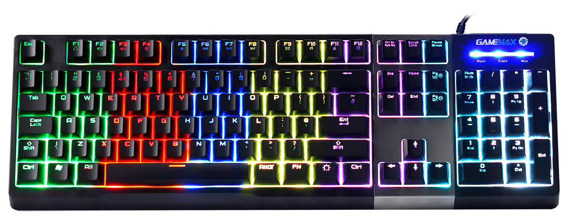 Gaming Neon Keyboard File Transparent PNG Image