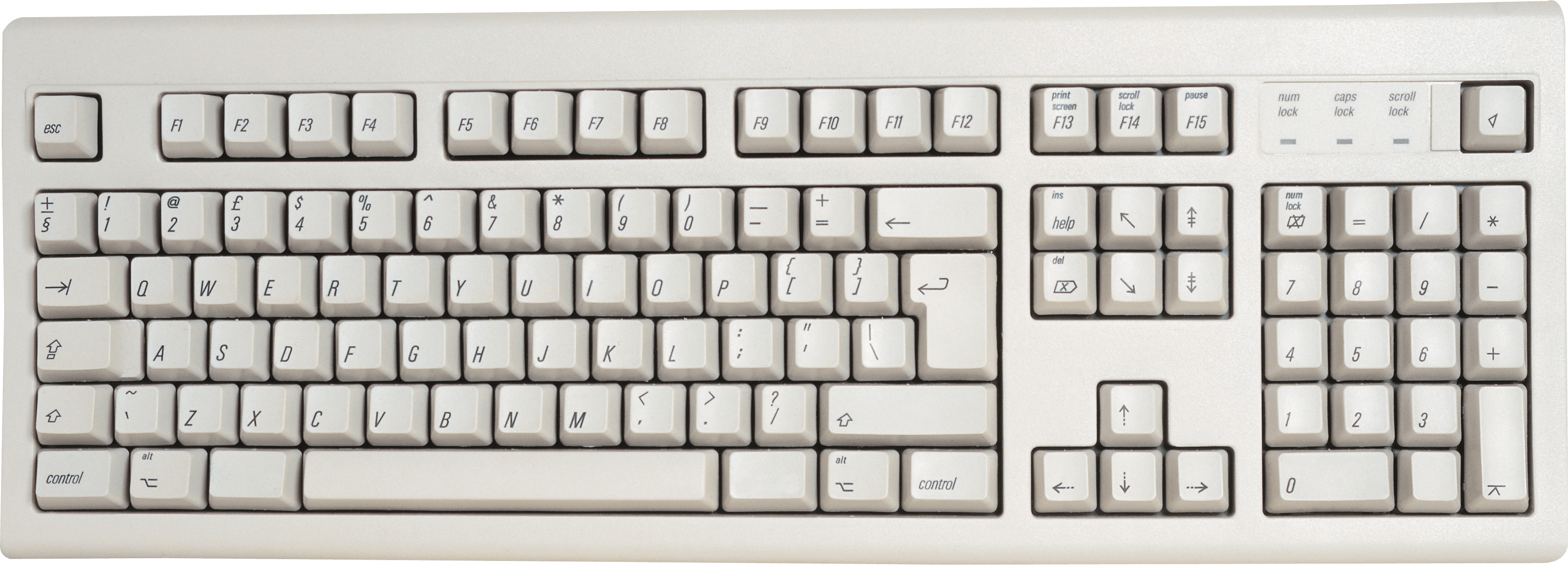 White Keyboard Transparent PNG Image