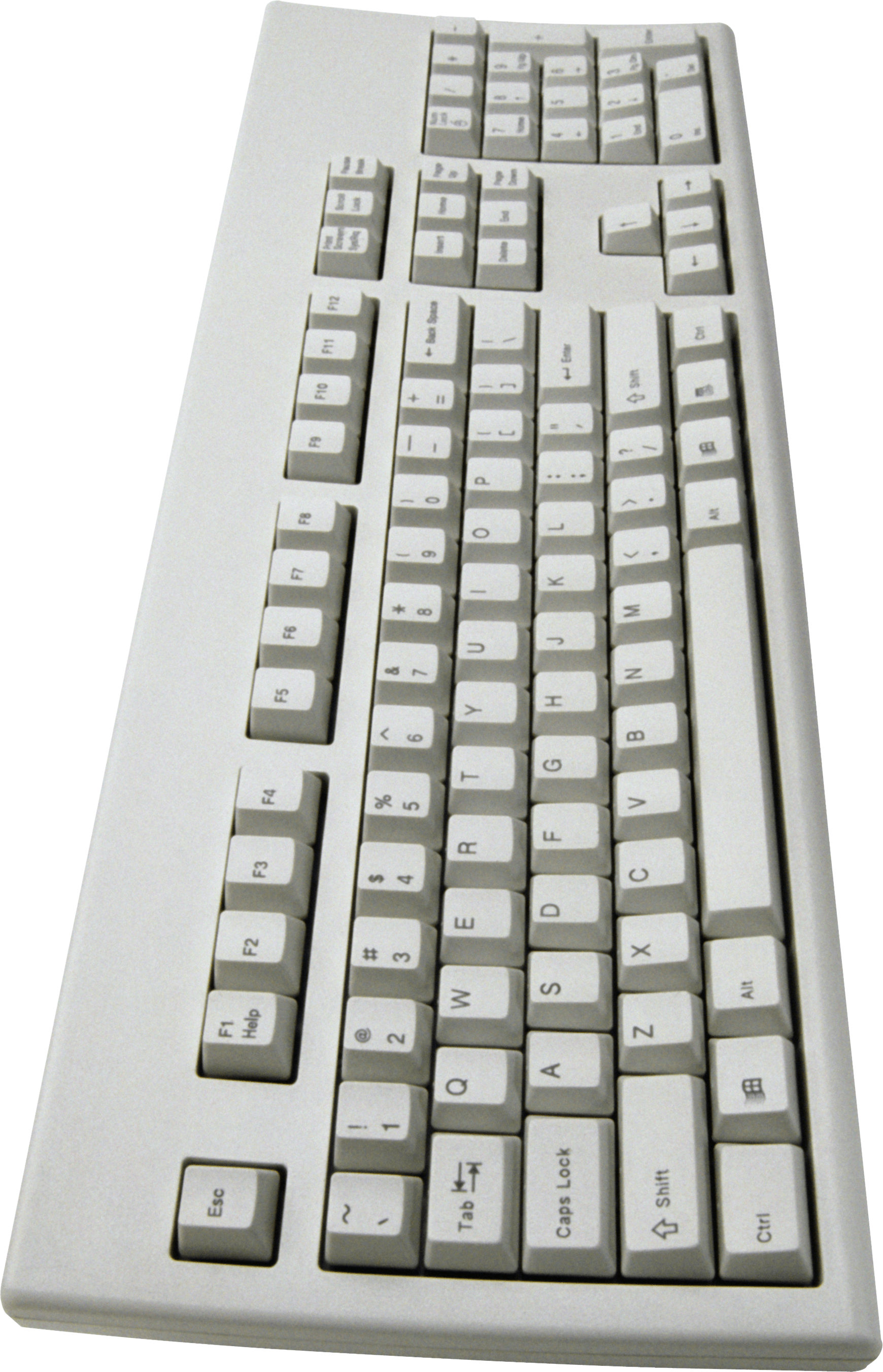 White Keyboard Transparent PNG Image