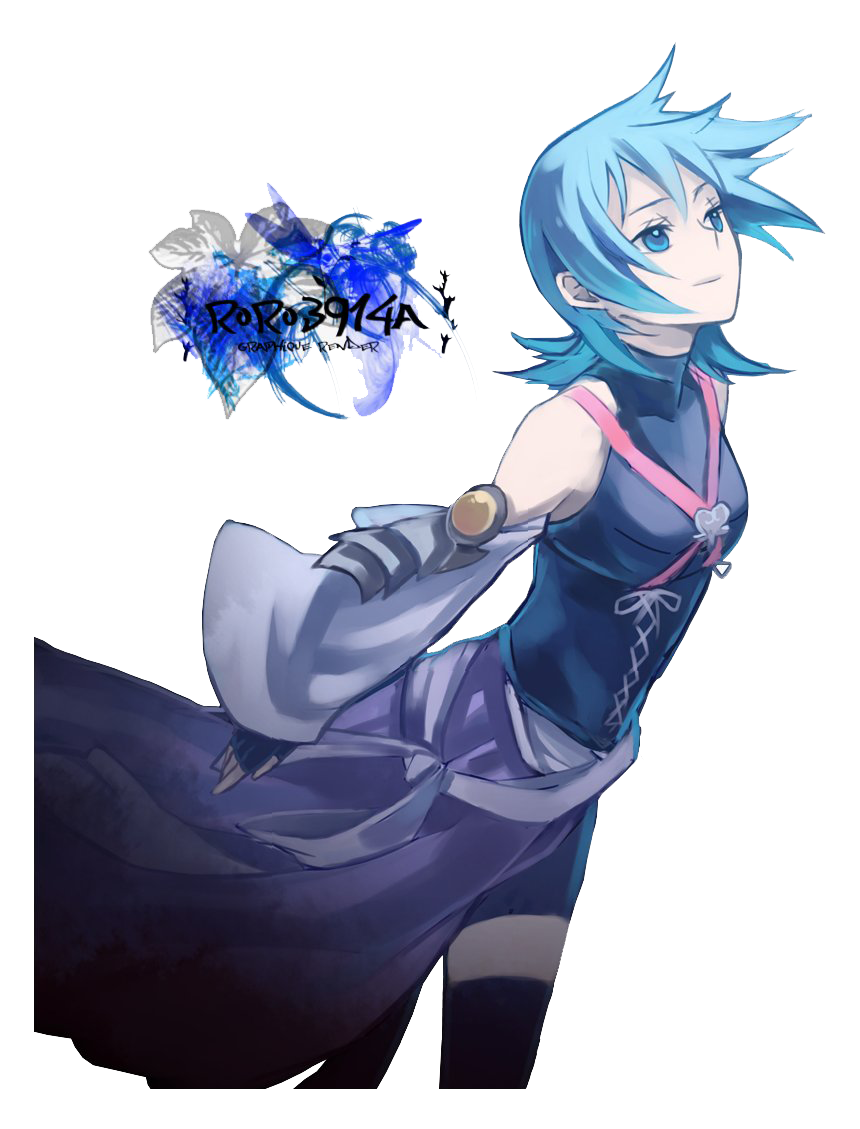 Kingdom Hearts Aqua Transparent PNG Image