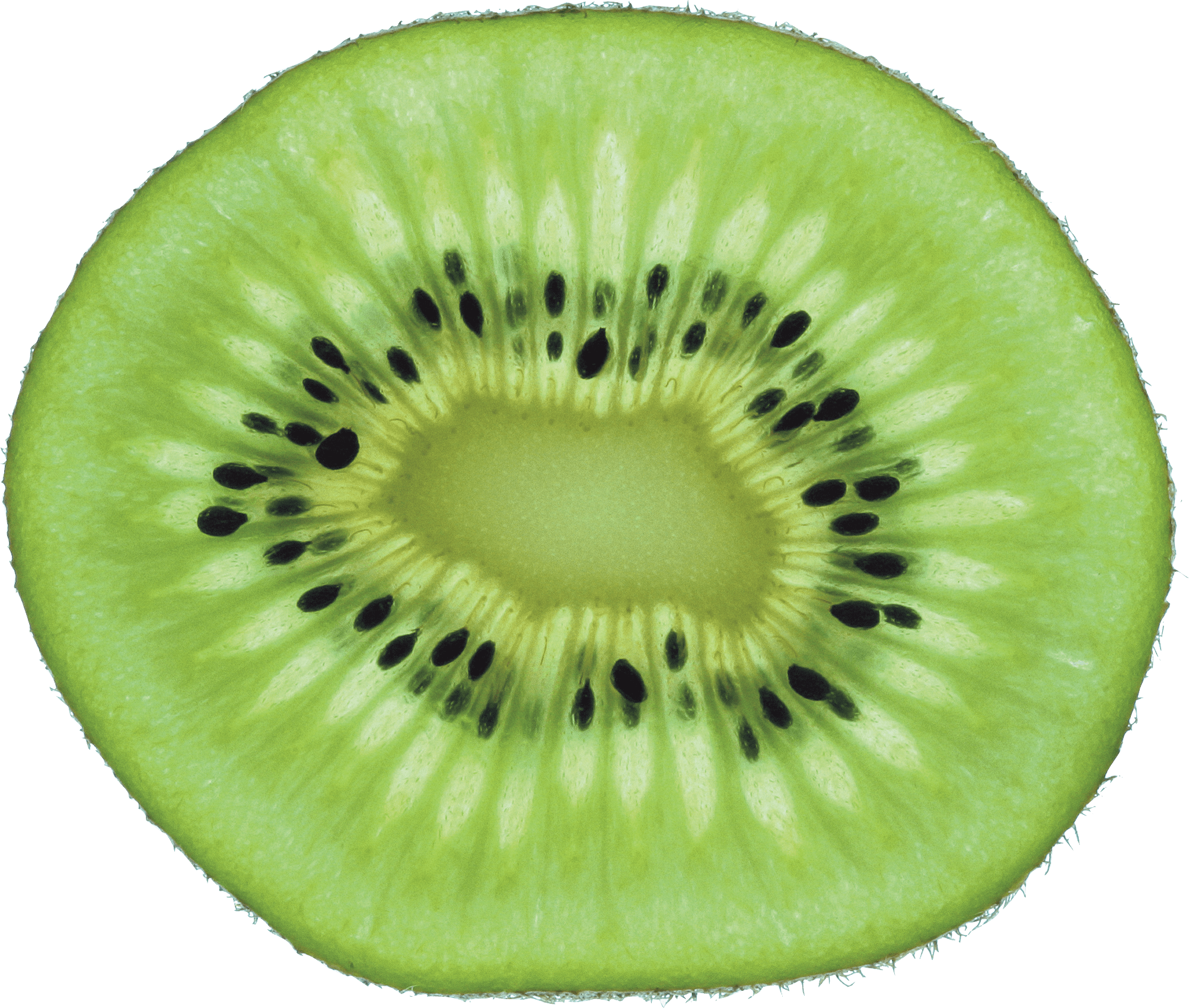 Green Cutted Kiwi Transparent PNG Image