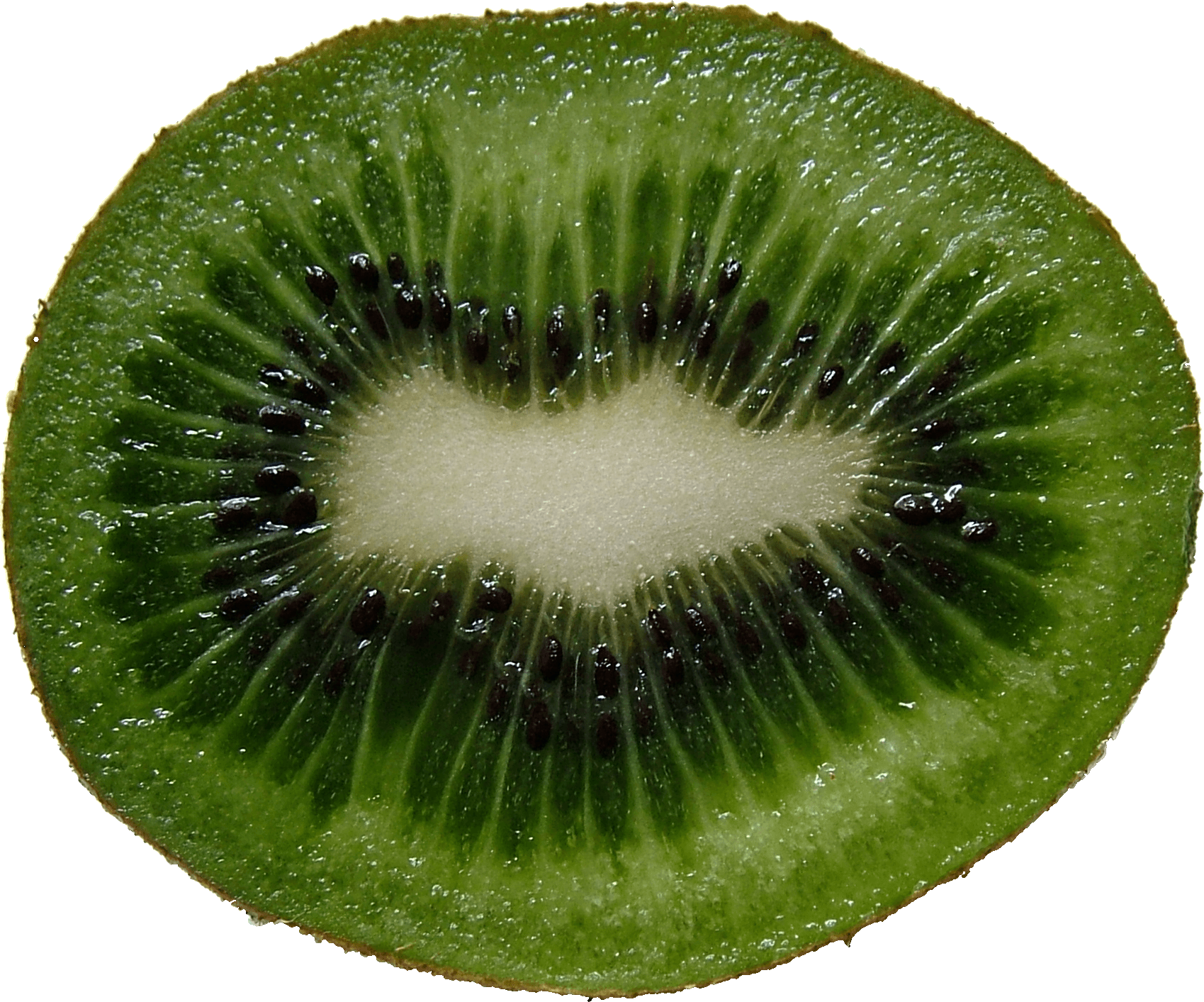 Green Cutted Kiwi Transparent PNG Image