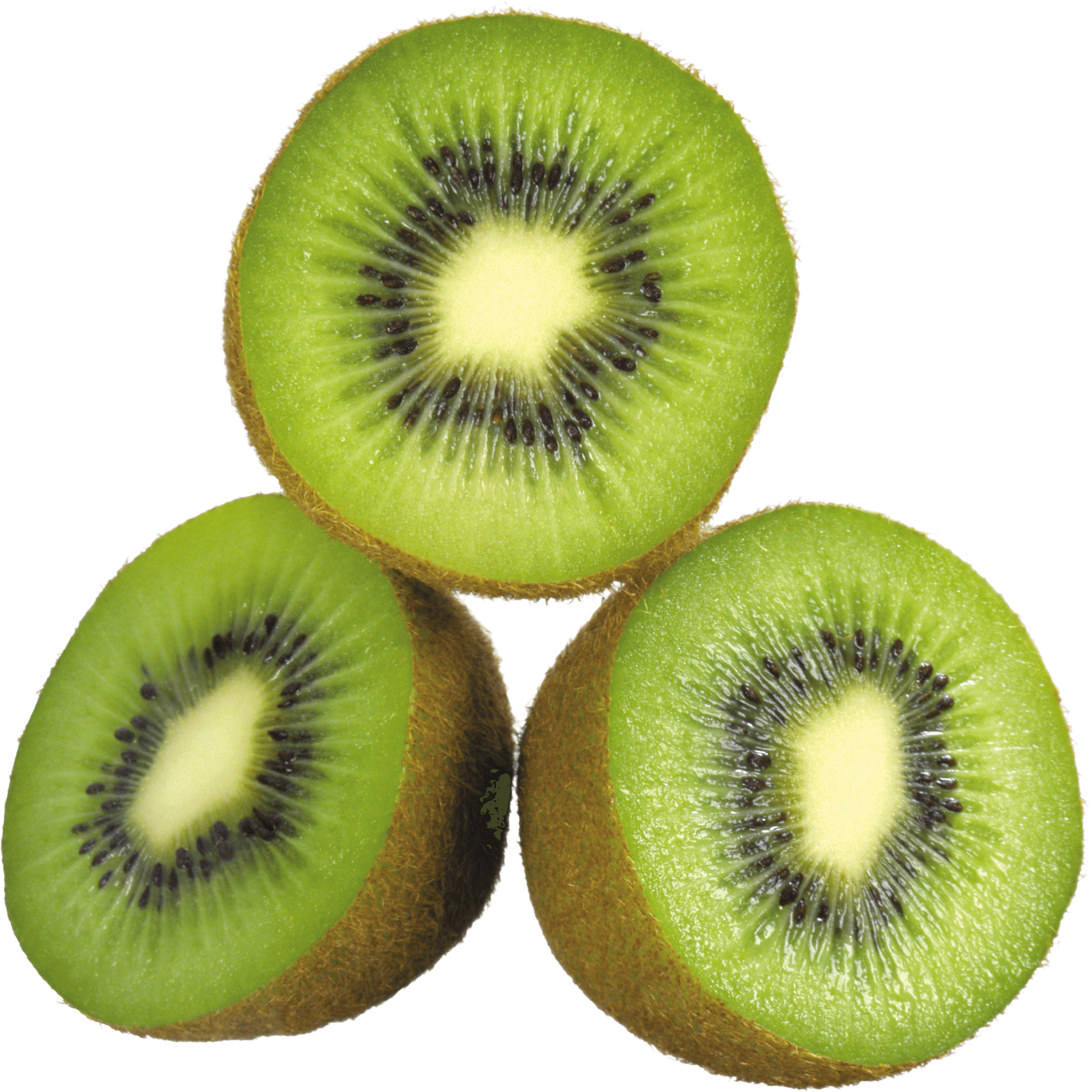 Green Cutted Kiwi Transparent PNG Image