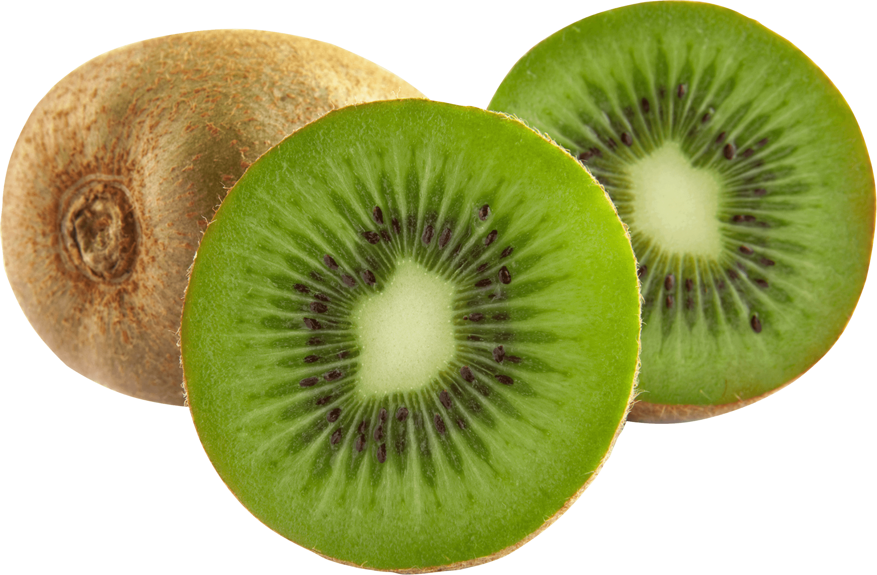 Green Cutted Kiwi Transparent PNG Image