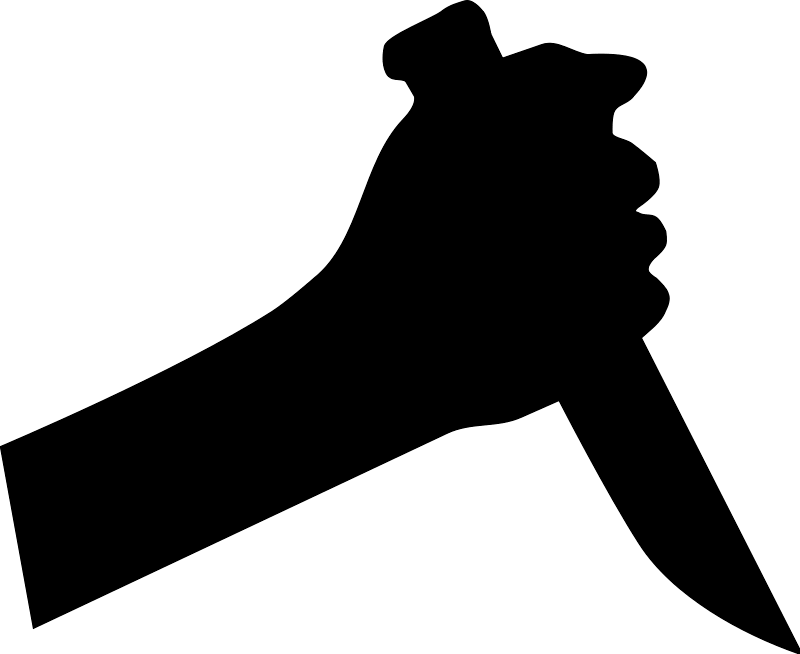 Knife In Hande Siluet Transparent PNG Image