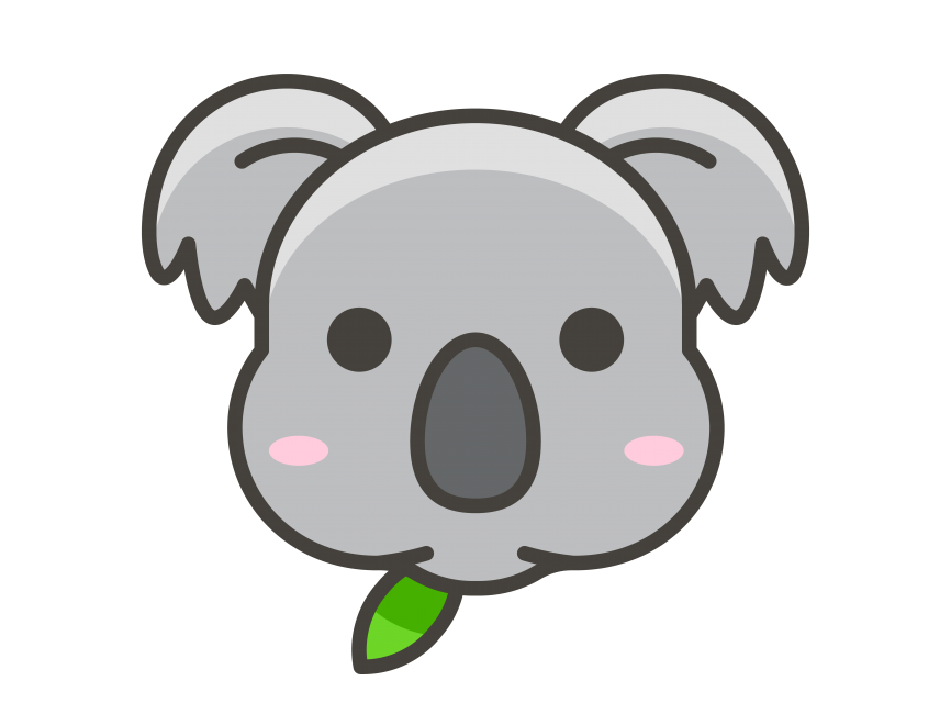 Koala Face Transparent PNG Image