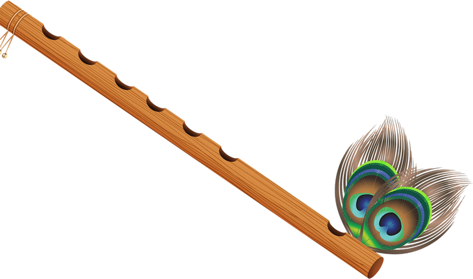 Janmashtami Krishna Flute Bansuri Transparent PNG Image
