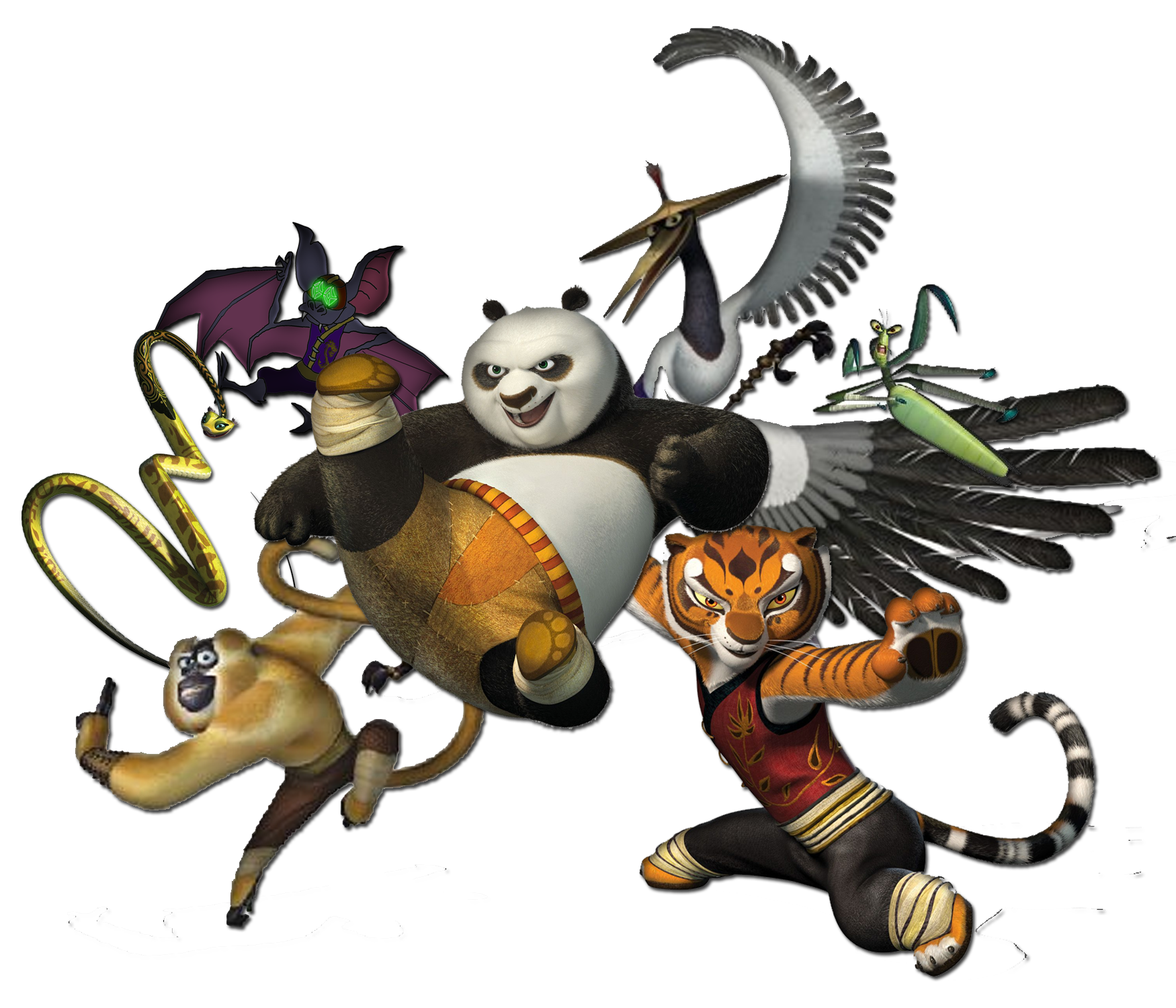 Kung Fu Panda Characters Transparent PNG Image