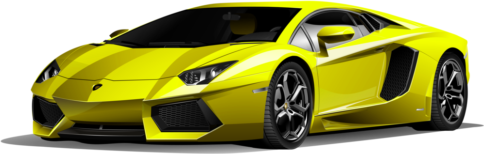 Lamborghini Yellow Sports Transparent PNG Image