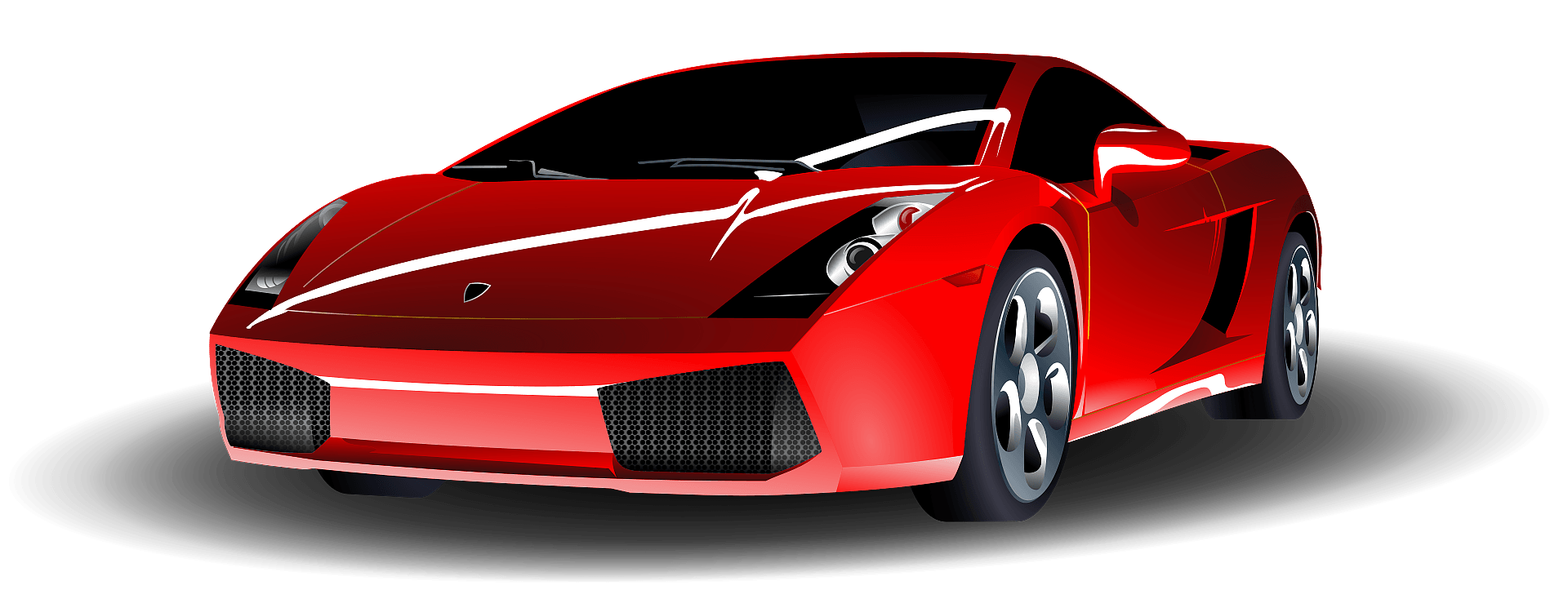 Lamborghini Vector Red Transparent PNG Image