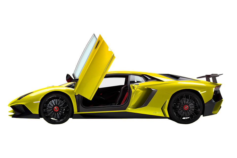 Convertible Lamborghini Yellow Transparent PNG Image