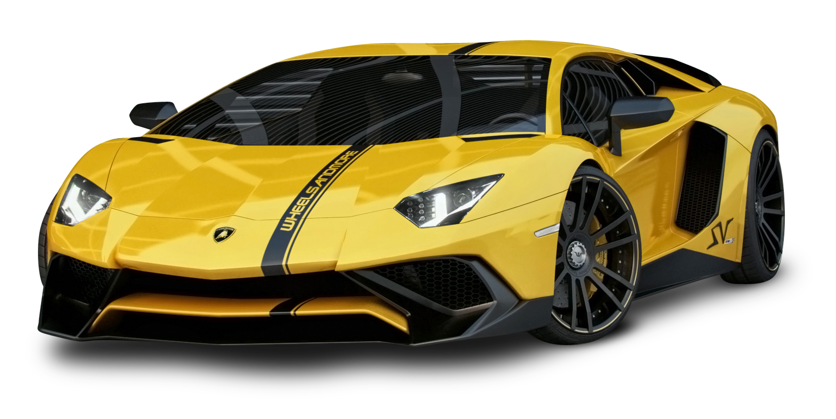 Convertible Lamborghini Yellow Transparent PNG Image