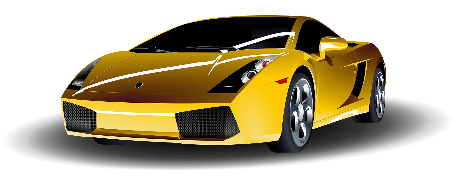 Convertible Lamborghini Yellow Transparent PNG Image
