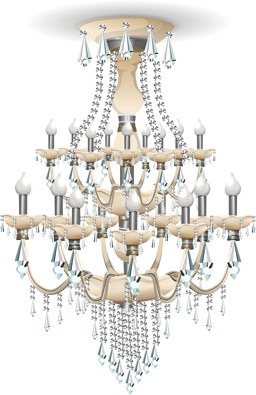 Crystal Ceiling Lamp Transparent PNG Image