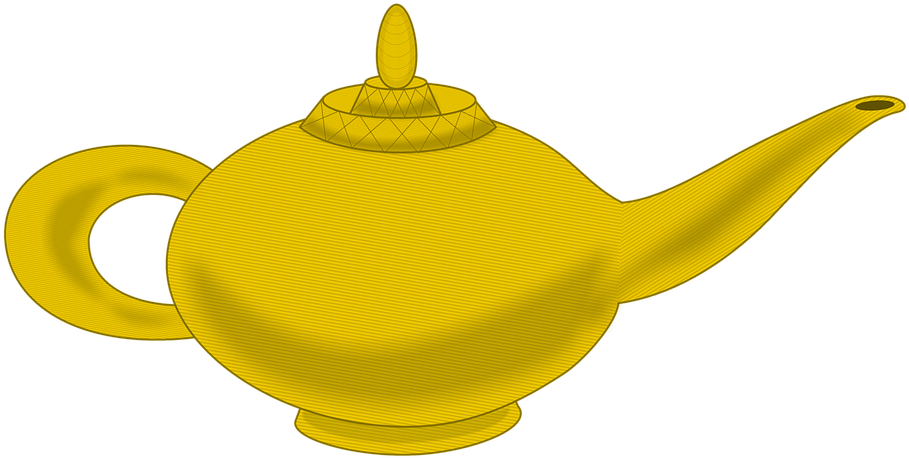 Golden Lamp Genie Transparent PNG Image