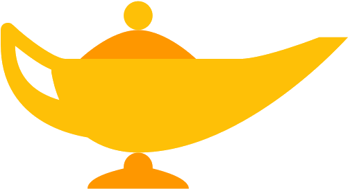 Golden Lamp Genie Transparent PNG Image