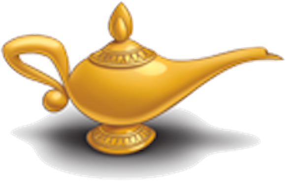 Golden Lamp Genie File Transparent PNG Image