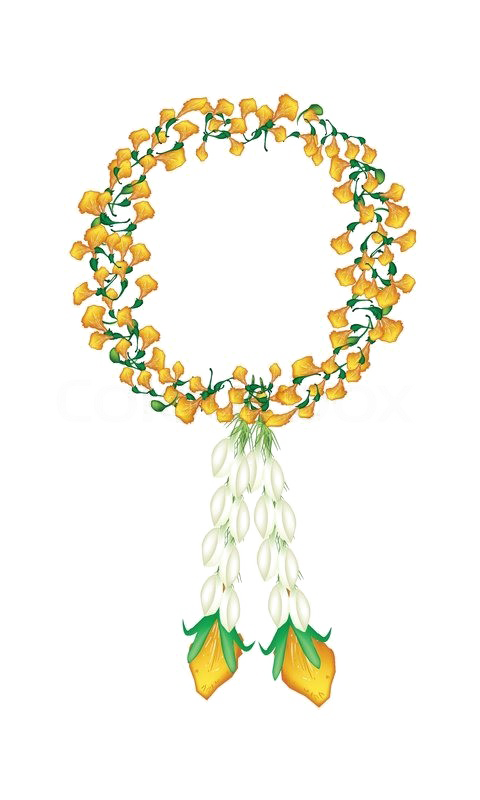 Jasmine Garland Transparent PNG Image
