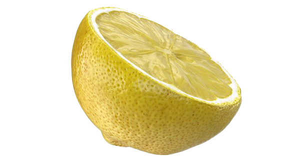 Cut Lemon Half Transparent PNG Image