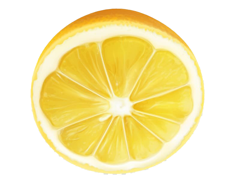 Cut Lemon Half Transparent PNG Image