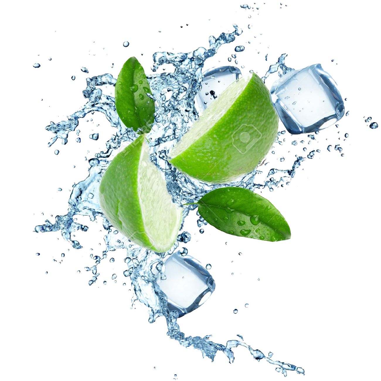 Lime Splash Transparent PNG Image