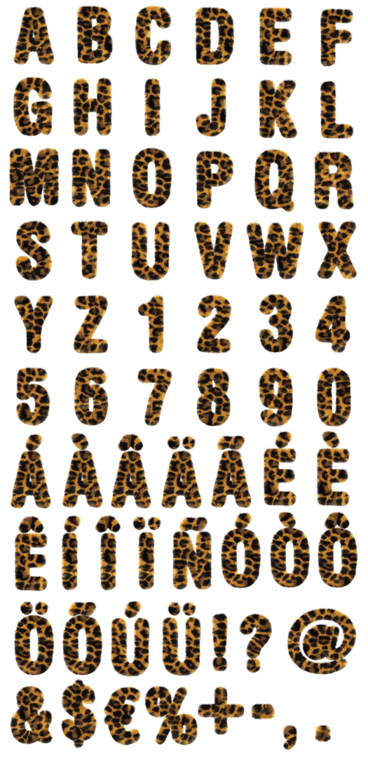 Wingdings Material Leopard Typography Text Transparent PNG Image