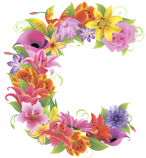 Alphabet Flower Transparent PNG Image