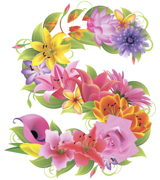 Alphabet Flower Transparent PNG Image
