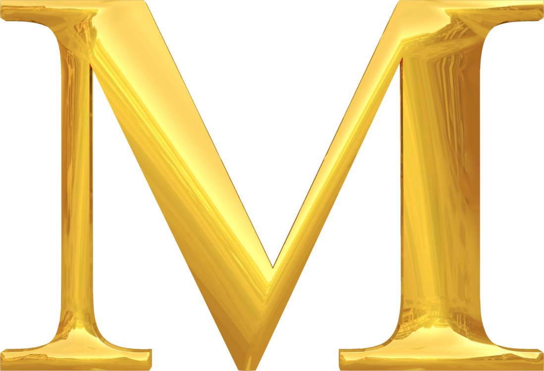 Alphabet Vector Gold Transparent PNG Image