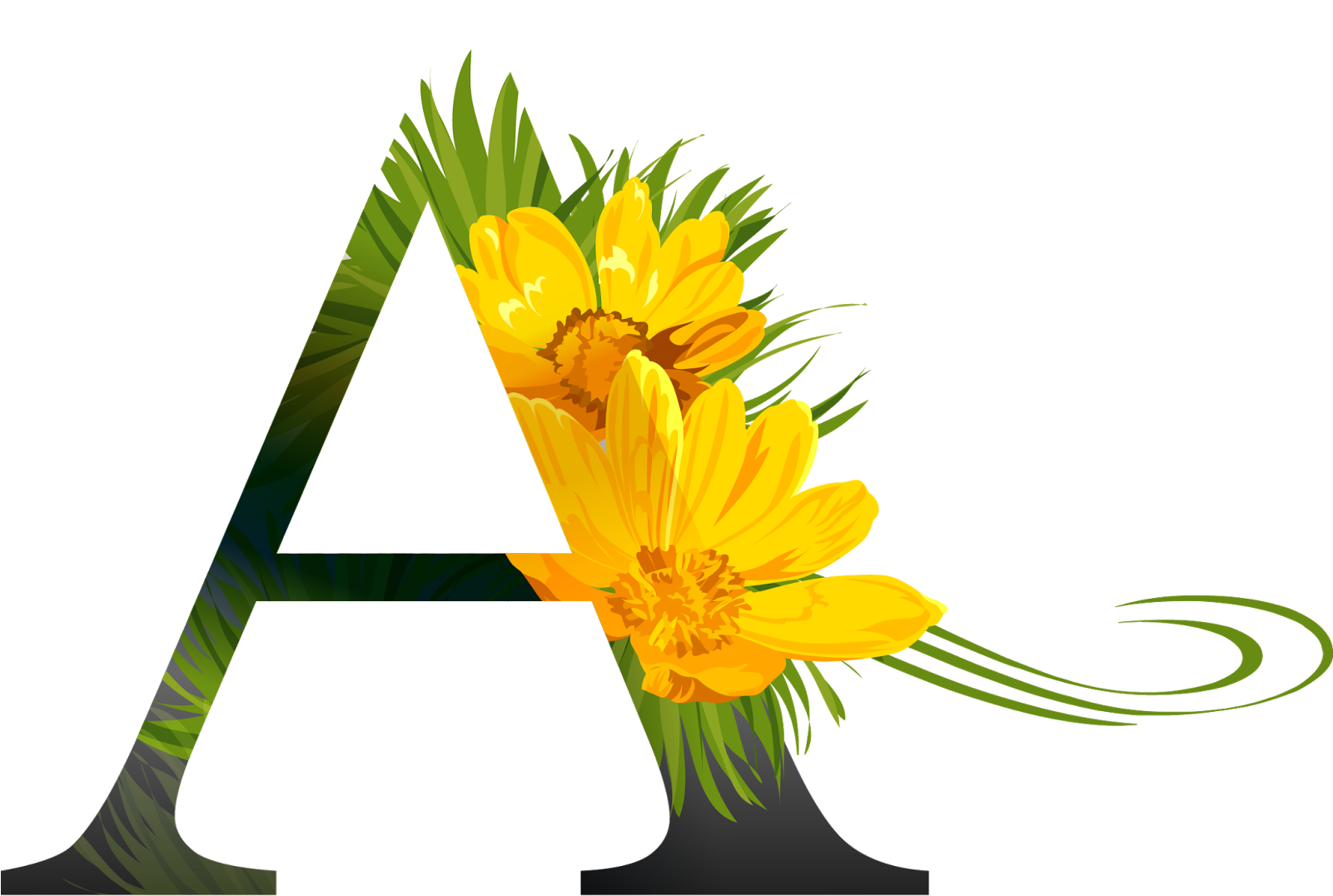 Alphabet Flower Transparent PNG Image