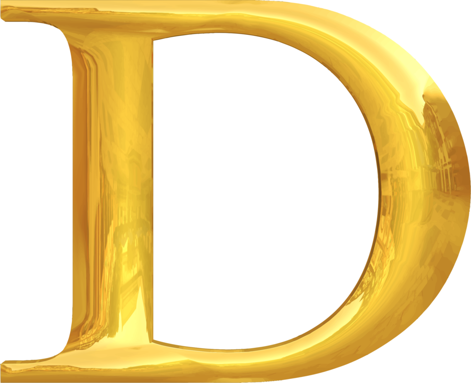Alphabet Vector Gold Transparent PNG Image