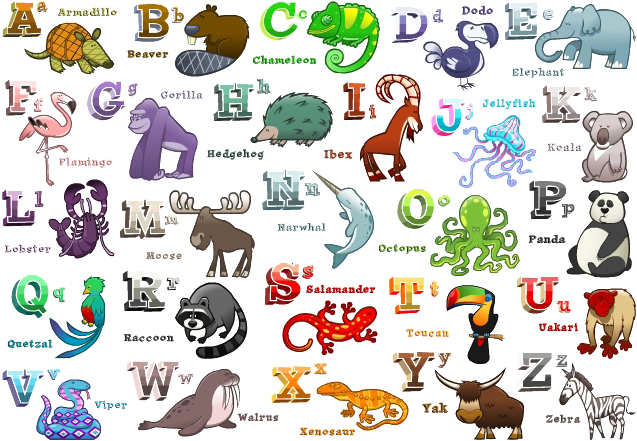 A To Z Alphabet Transparent PNG Image