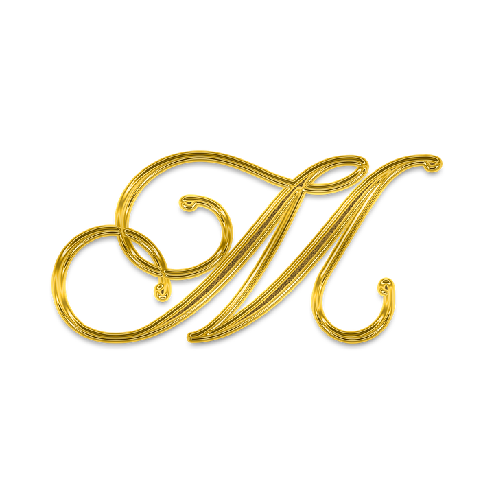 Alphabet Gold Transparent PNG Image