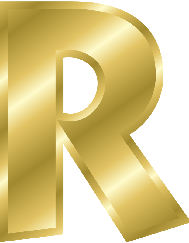 Alphabet Vector Gold Transparent PNG Image