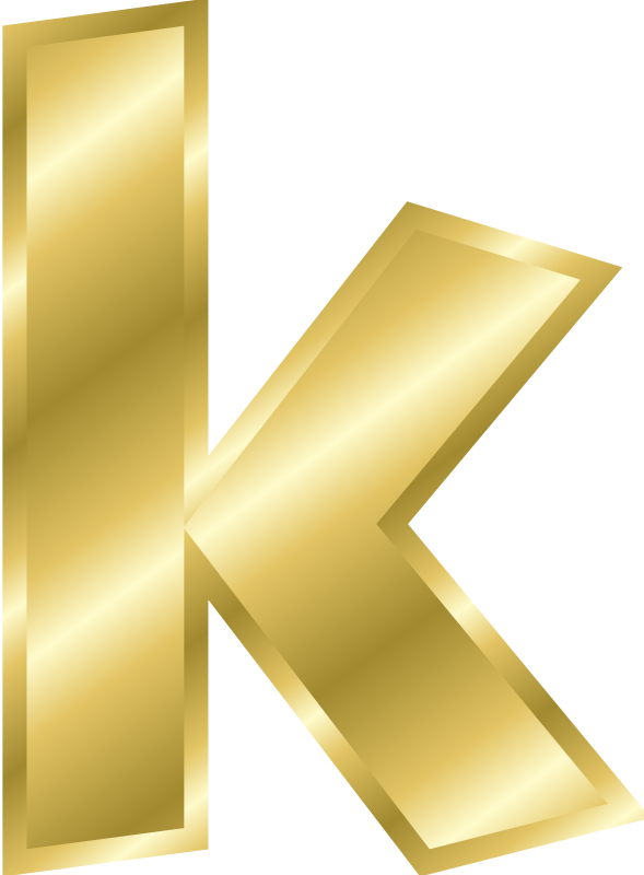 Alphabet Gold Transparent PNG Image