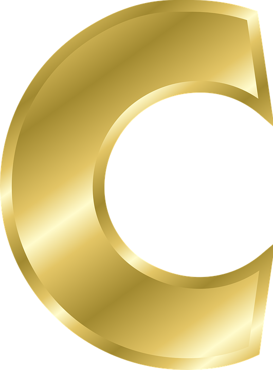 Alphabet Gold Transparent PNG Image