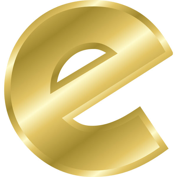 Alphabet Gold Transparent PNG Image