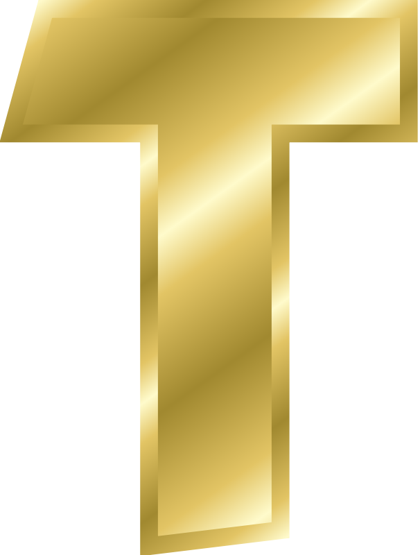 Alphabet Gold Transparent PNG Image