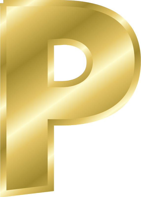 Alphabet Gold Transparent PNG Image