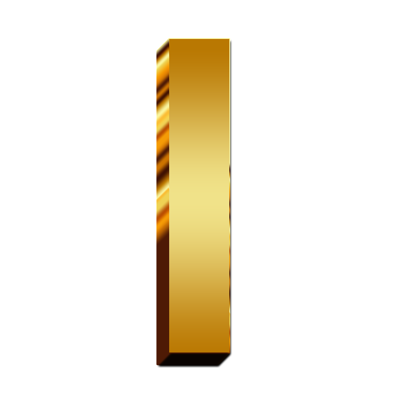 Alphabet Gold File Transparent PNG Image