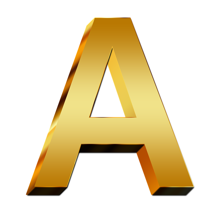 Alphabet Gold File Transparent PNG Image