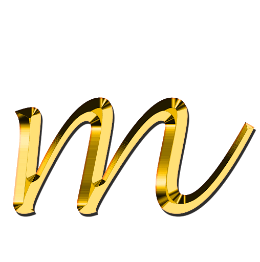 Alphabet Gold Transparent PNG Image