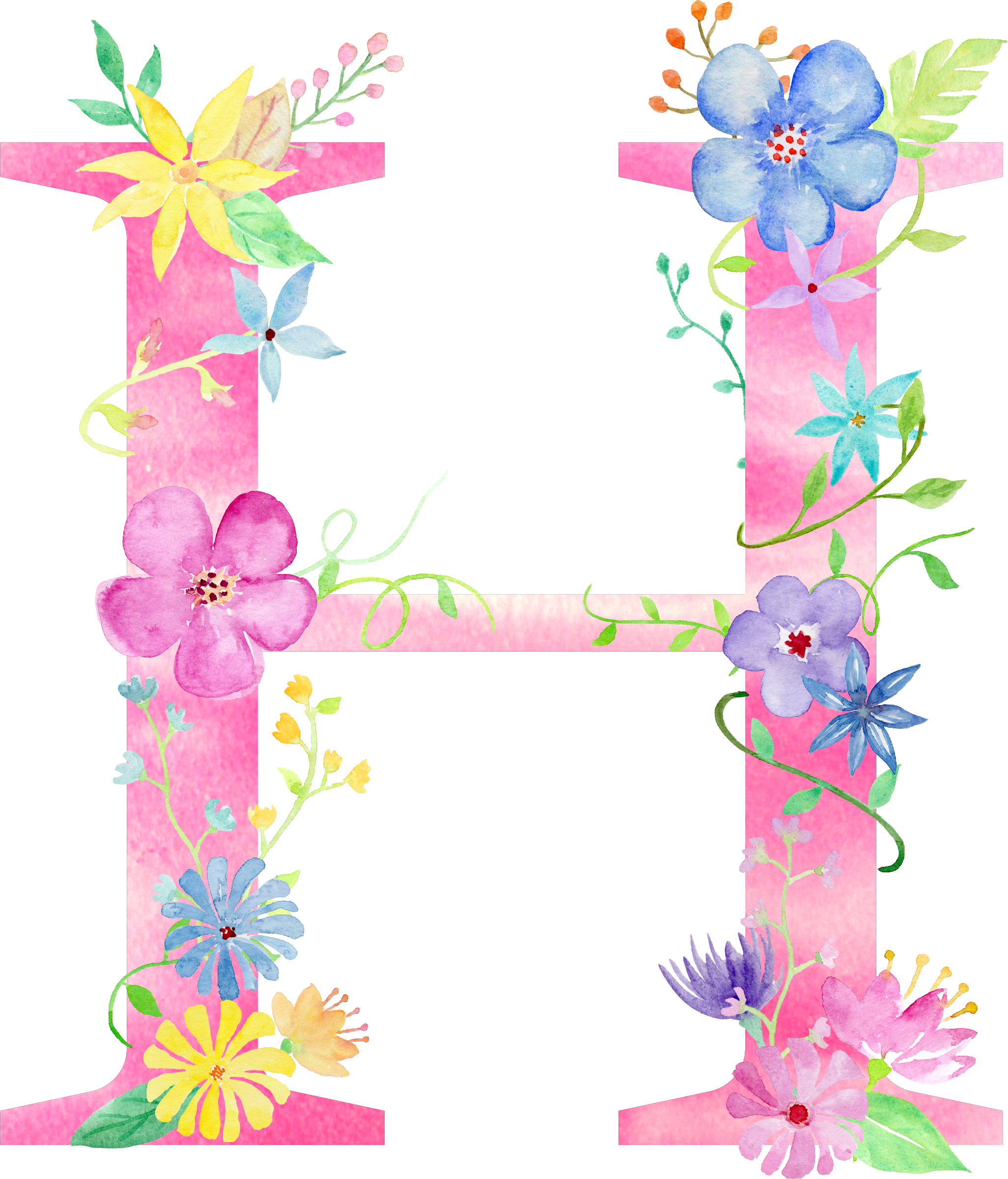 Alphabet Flower Transparent PNG Image