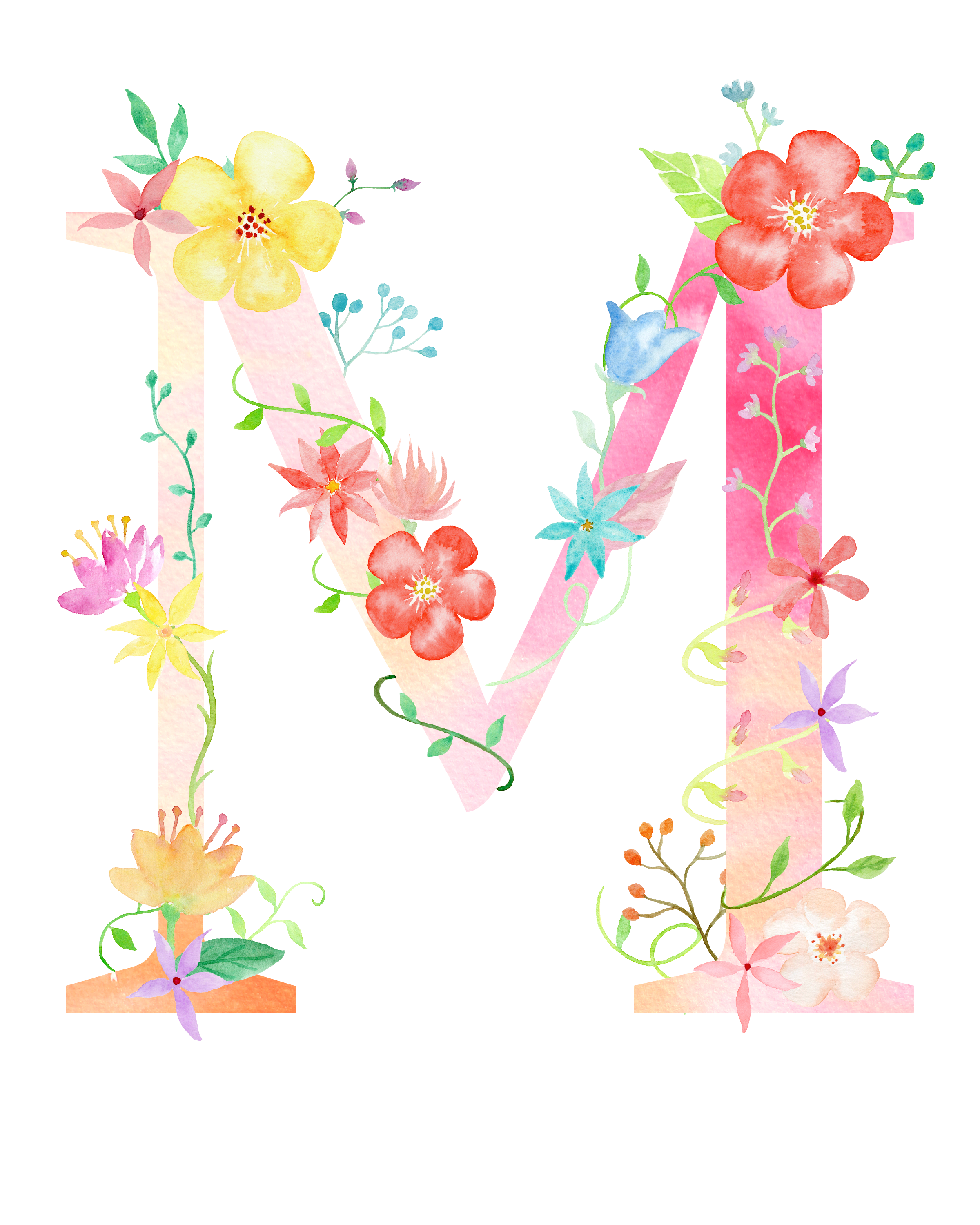 Alphabet Flower Transparent PNG Image