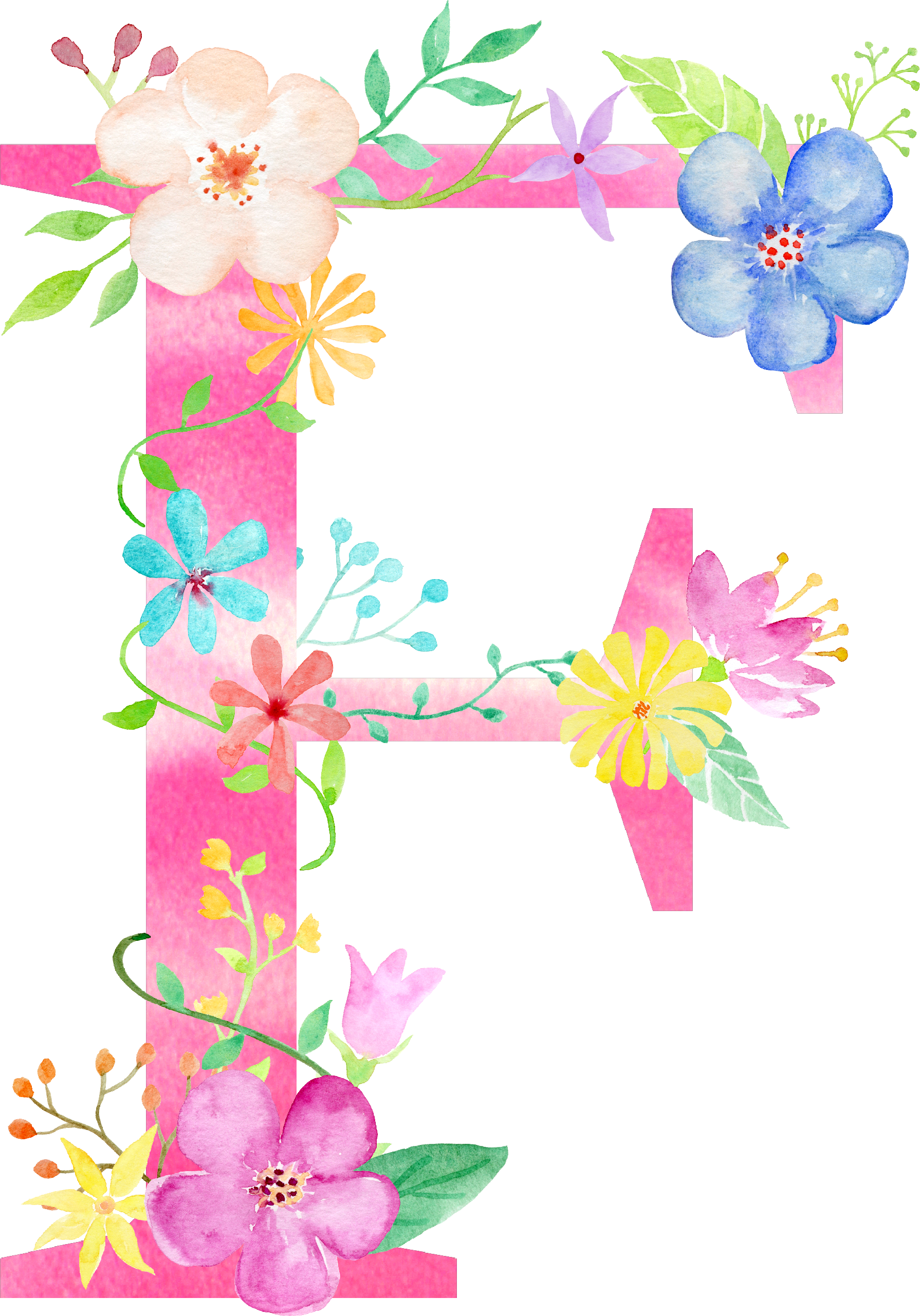 Alphabet Flower Transparent PNG Image