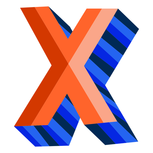 X Letter Transparent PNG Image