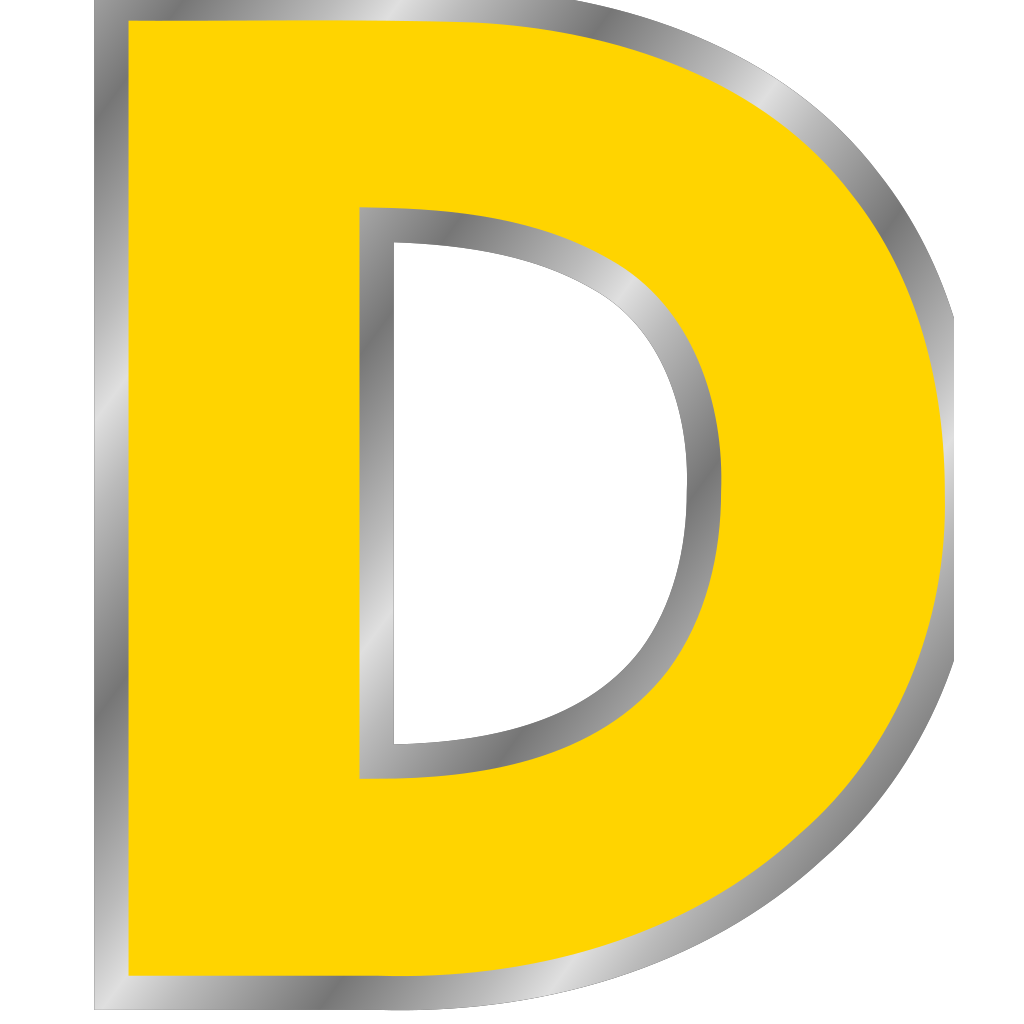 D Letter Transparent PNG Image
