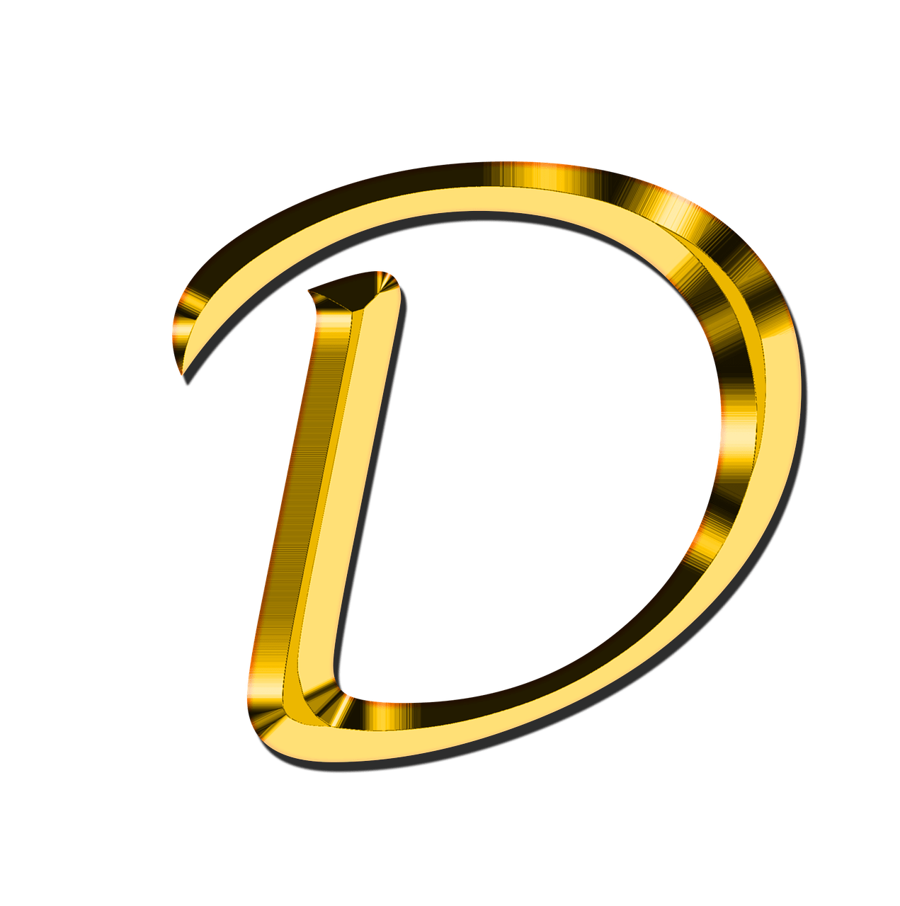 D Letter Transparent PNG Image