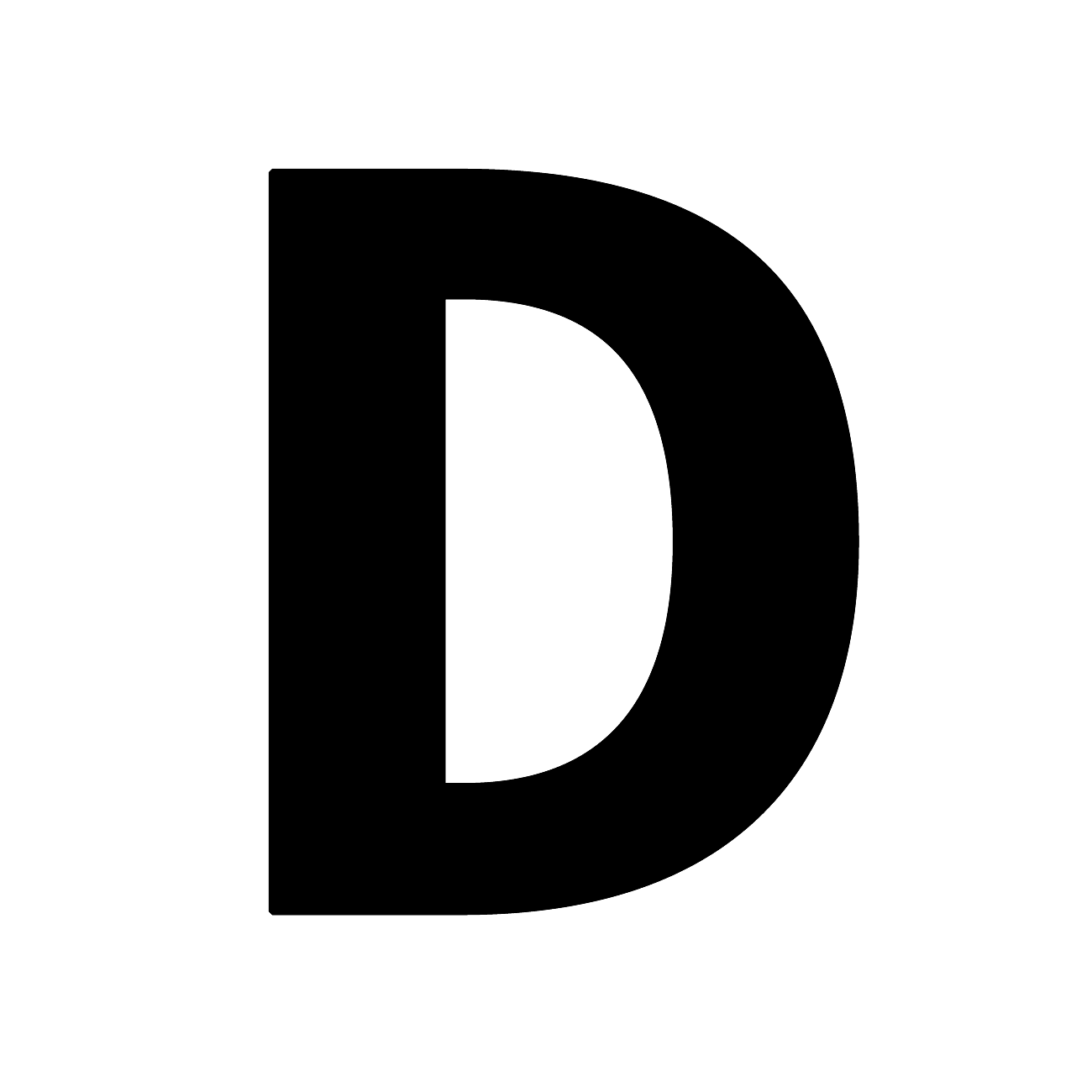 D Letter Transparent PNG Image