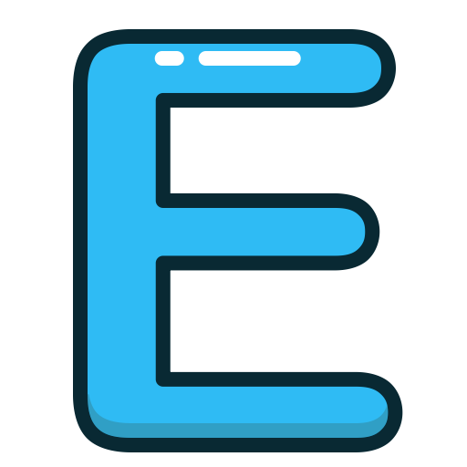 E Letter Transparent PNG Image